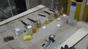 Демонстрация УФ-сушки у производителя УФ масла